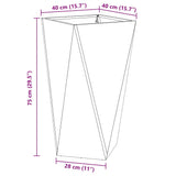 Planter Black 40 x 40 x 75 cm Steel