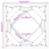 Planter Black 40 x 40 x 75 cm Steel - Extra Image