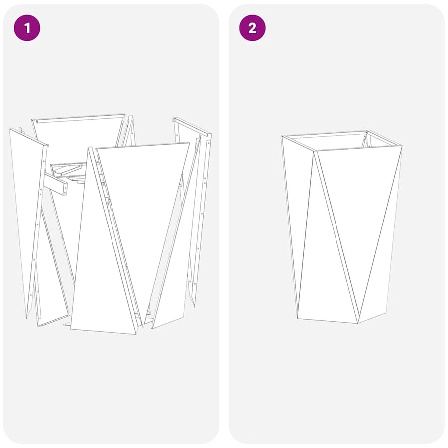 Planter Anthracite 40 x 40 x 75 cm Steel