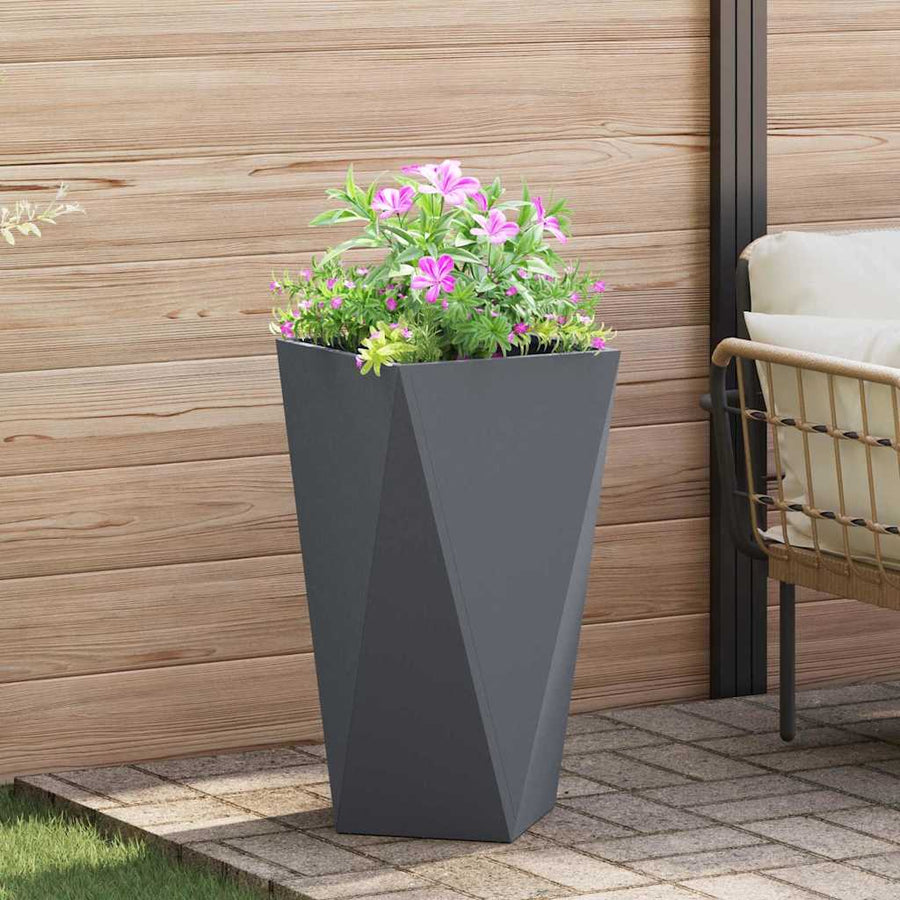 Planter Anthracite 40 x 40 x 75 cm Steel