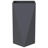 Planter 2 pcs Anthracite 40 x 40 x 75 cm Steel - Rear View