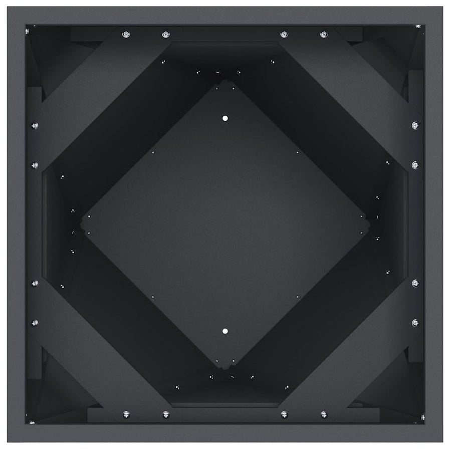 Planter 2 pcs Anthracite 40 x 40 x 75 cm Steel