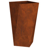 Planter 2 pcs Rusty 40 x 40 x 75 cm Weathering Steel
