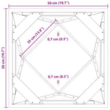 Planter Black 50 x 50 x 75 cm Steel - Extra Image