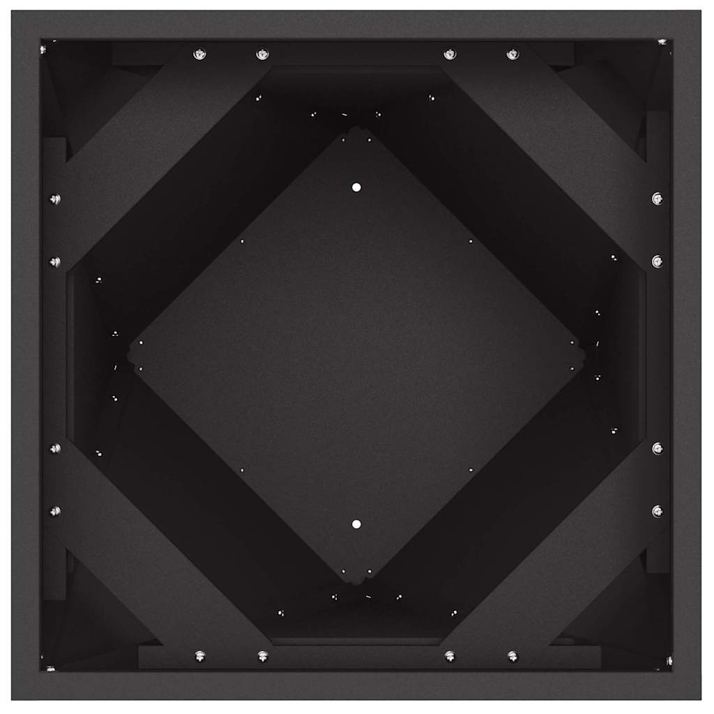 Planter Black 50 x 50 x 75 cm Steel