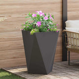 Planter 2 pcs Black 50 x 50 x 75 cm Steel - Top-Down View