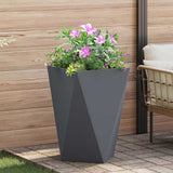 Planter 2 pcs Anthracite 50 x 50 x 75 cm Steel - Top-Down View