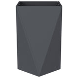 Planter 2 pcs Anthracite 50 x 50 x 75 cm Steel - Rear View
