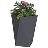 Planter 2 pcs Anthracite 50 x 50 x 75 cm Steel
