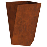 Planter 2 pcs Rusty 50 x 50 x 75 cm Weathering Steel - 45-Degree Angle