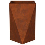 Planter 2 pcs Rusty 50 x 50 x 75 cm Weathering Steel - Close-Up Angle