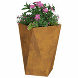 Planter 2 pcs Rusty 50 x 50 x 75 cm Weathering Steel - Side View