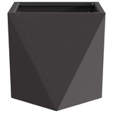 Planter Black 30 x 30 x 30 cm Steel - 45-Degree Angle