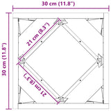 Planter Black 30 x 30 x 30 cm Steel - Extra Image
