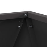 Planter 2 pcs Black 30 x 30 x 30 cm Steel - Low Angle