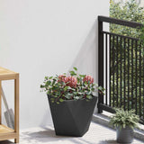 Planter 2 pcs Black 30 x 30 x 30 cm Steel - Top-Down View