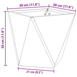 Planter 2 pcs Black 30 x 30 x 30 cm Steel