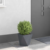 Planter Anthracite 30 x 30 x 30 cm Steel - Top-Down View