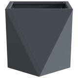 Planter Anthracite 30 x 30 x 30 cm Steel - 45-Degree Angle
