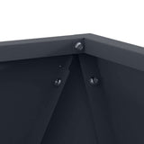 Planter 2 pcs Anthracite 30 x 30 x 30 cm Steel
