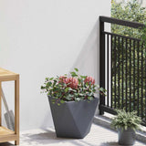 Planter 2 pcs Anthracite 30 x 30 x 30 cm Steel - Top-Down View
