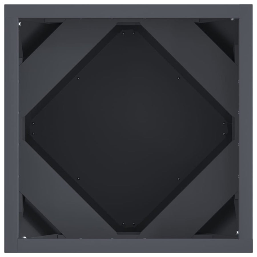 Planter 2 pcs Anthracite 30 x 30 x 30 cm Steel