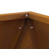Planter 2 pcs Rusty 30 x 30 x 30 cm Weathering Steel - Low Angle