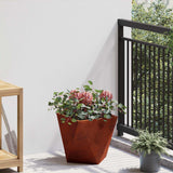 Planter 2 pcs Rusty 30 x 30 x 30 cm Weathering Steel - Top-Down View