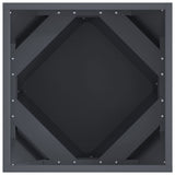 Planter Anthracite 40 x 40 x 40 cm Steel - Rear View