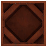 Planter Rusty 40 x 40 x 40 cm Weathering Steel - Close-Up Angle