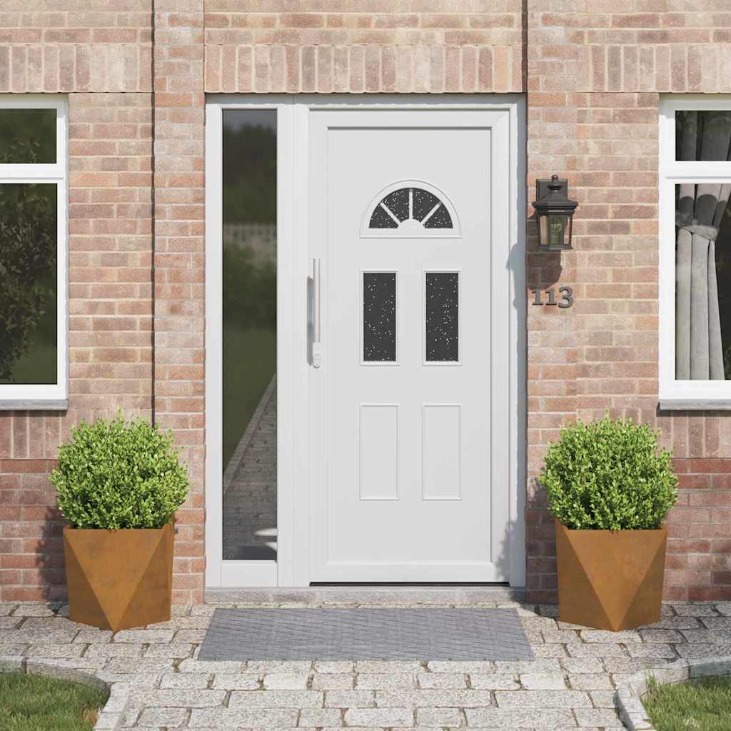 Planter 2 pcs Rusty 40 x 40 x 40 cm Weathering Steel