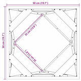 Planter Black 50 x 50 x 50 cm Steel - Extra Image