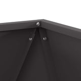 Planter 2 pcs Black 50 x 50 x 50 cm Steel - Low Angle