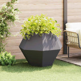 Planter Black 100 x 100 x 80 cm Steel