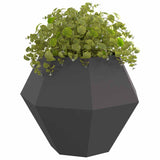 Planter Black 100 x 100 x 80 cm Steel - Side View