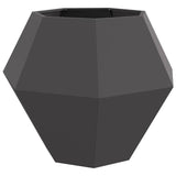 Planter 2 pcs Black 100 x 100 x 80 cm Steel - 45-Degree Angle