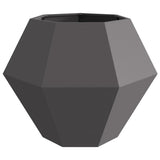 Planter 2 pcs Black 100 x 100 x 80 cm Steel - Rear View