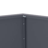 Planter 2 pcs Anthracite 100 x 100 x 80 cm Steel - Low Angle