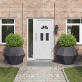Planter 2 pcs Anthracite 100 x 100 x 80 cm Steel