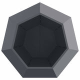 Planter 2 pcs Anthracite 100 x 100 x 80 cm Steel - Close-Up Angle