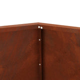 Planter 2 pcs Rusty 100 x 100 x 80 cm Weathering Steel - Low Angle