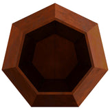 Planter 2 pcs Rusty 100 x 100 x 80 cm Weathering Steel - Close-Up Angle