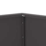 Planter Black 75 x 75 x 60 cm Steel - Close-Up Angle