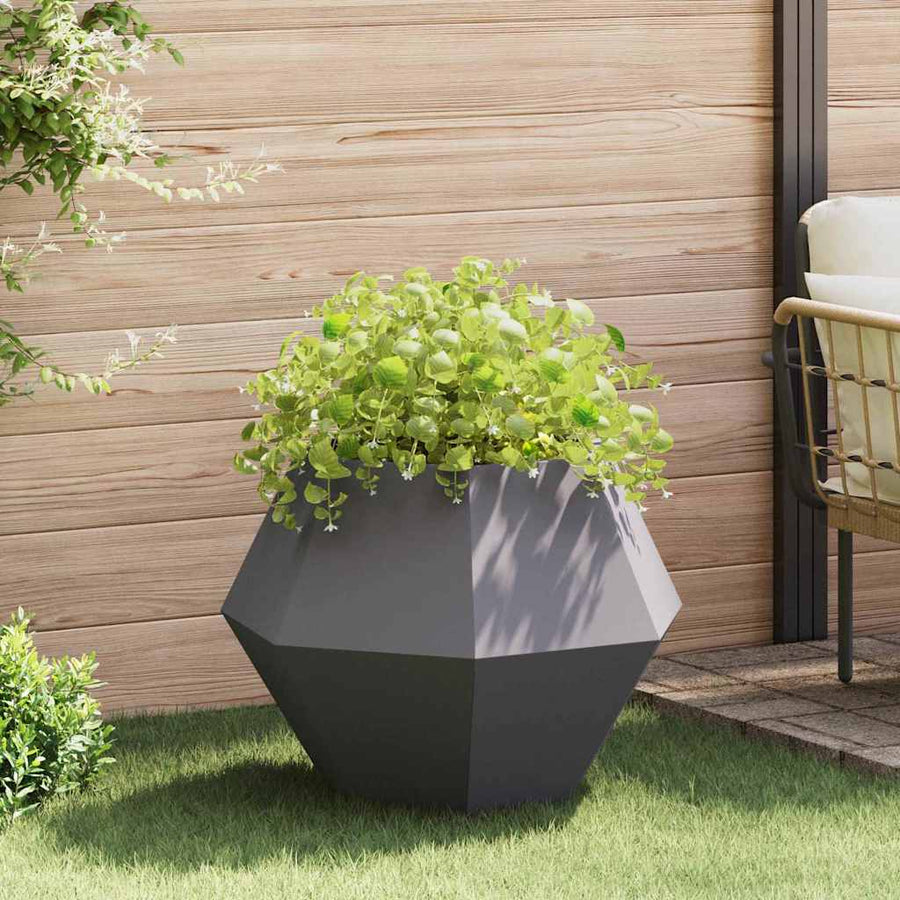 Planter Black 75 x 75 x 60 cm Steel