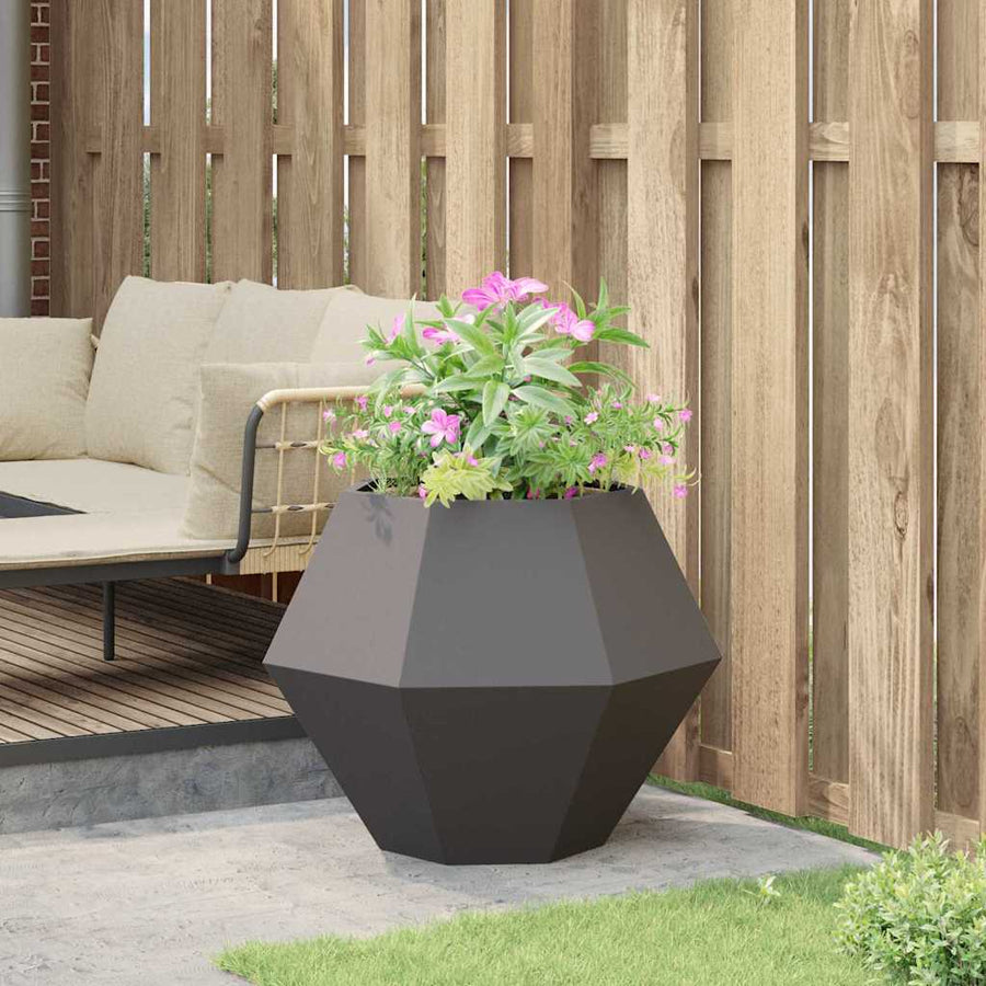 Planter Black 75 x 75 x 60 cm Steel