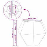 Planter Black 75 x 75 x 60 cm Steel