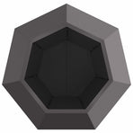 Planter Black 75 x 75 x 60 cm Steel
