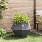 Planter 2 pcs Black 75 x 75 x 60 cm Steel - Top-Down View