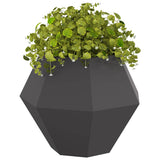 Planter 2 pcs Black 75 x 75 x 60 cm Steel - Side View