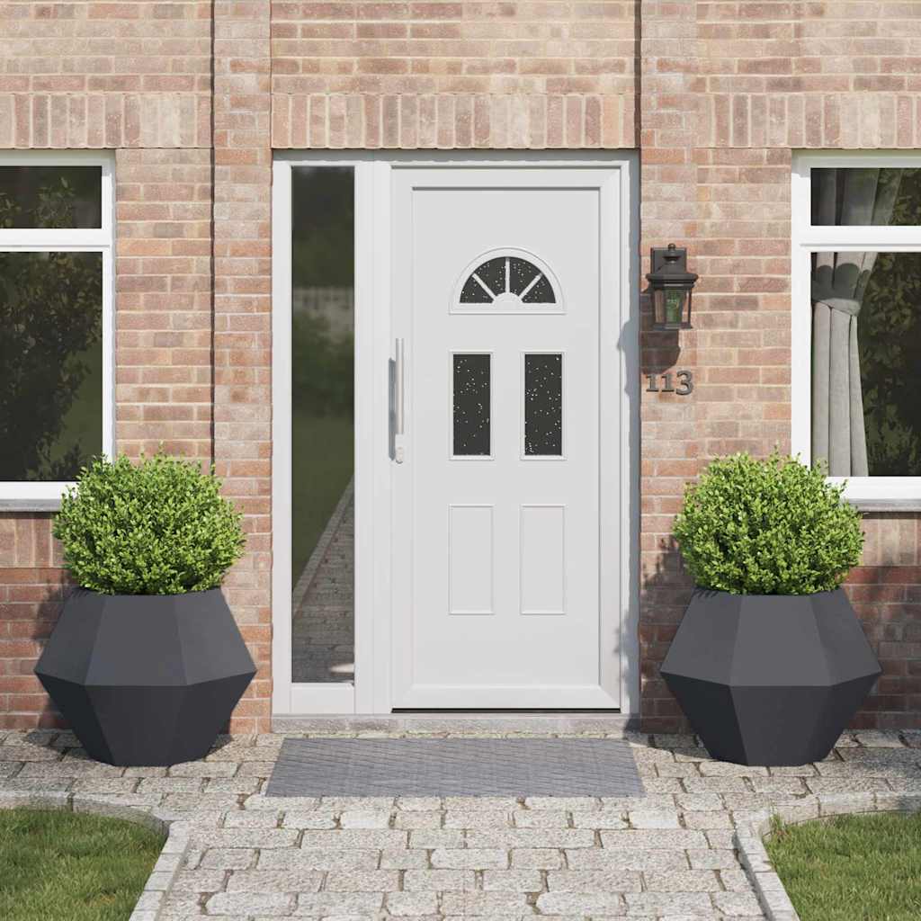 Planter 2 pcs Anthracite 75 x 75 x 60 cm Steel